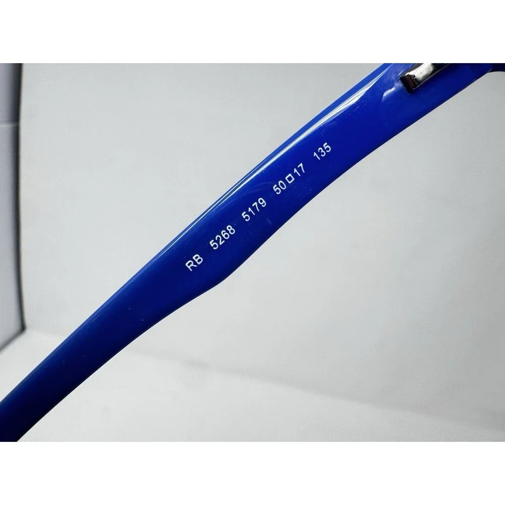 Ray-Ban RB5268 5179 Black Blue Eyeglass Frames 50-17-135 Authentic